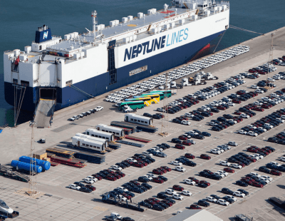 Neptune Lines es el principal operador de la autoterminal del puerto de Koper. Imagen: Port de Barcelona.