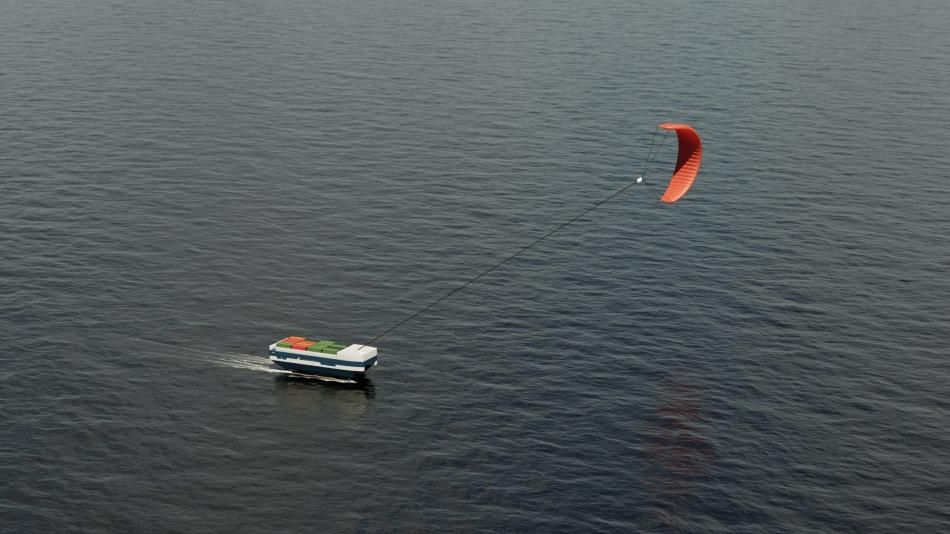 La empresa CargoKite desarrolla micro cargueros autónomos que se impulsan mediante velas que imitan las del kitesurf (CargoKite).