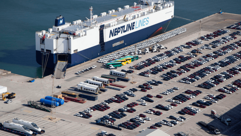 Neptune Lines es el principal operador de la autoterminal del puerto de Koper. Imagen: Port de Barcelona.