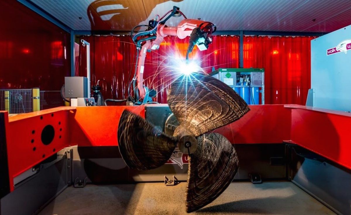 RAMLAB has manufactured the first 3D-printed ship propeller in the world [Image by RAMLAB]