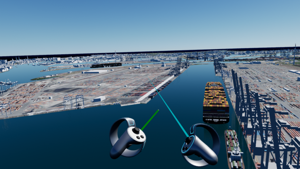Screenshot of Port City Model program created by the port of Hamburg.