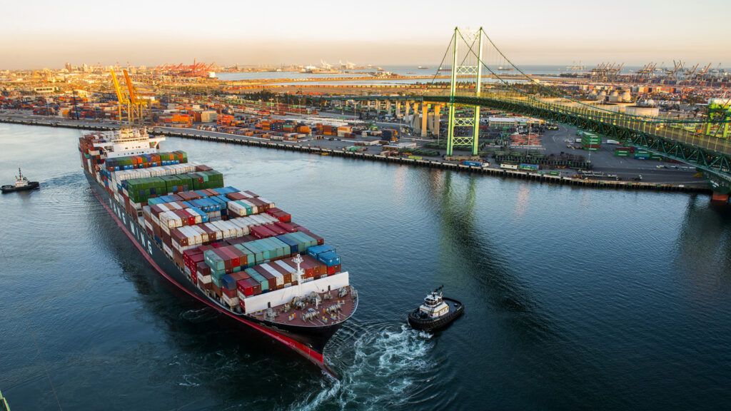 The ports of Los Angeles and Long Beach move 37% of the nation's containerized imports. (Port of Los Angeles)