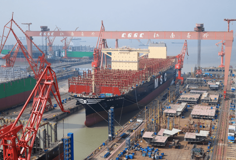 The MSC Tessa, similar in size to the Ever Alot, will have a slightly larger capacity: 24,116 TEU. (MSC)
