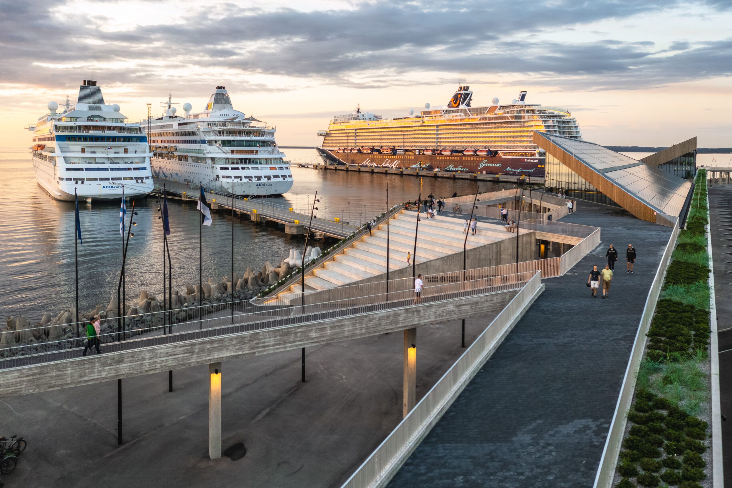  La nueva terminal de cruceros inaugurada en 2021 se utiliza para distintos eventos que añaden valor a la comunidad local y una menor huella ambiental. (Port of Tallinn)