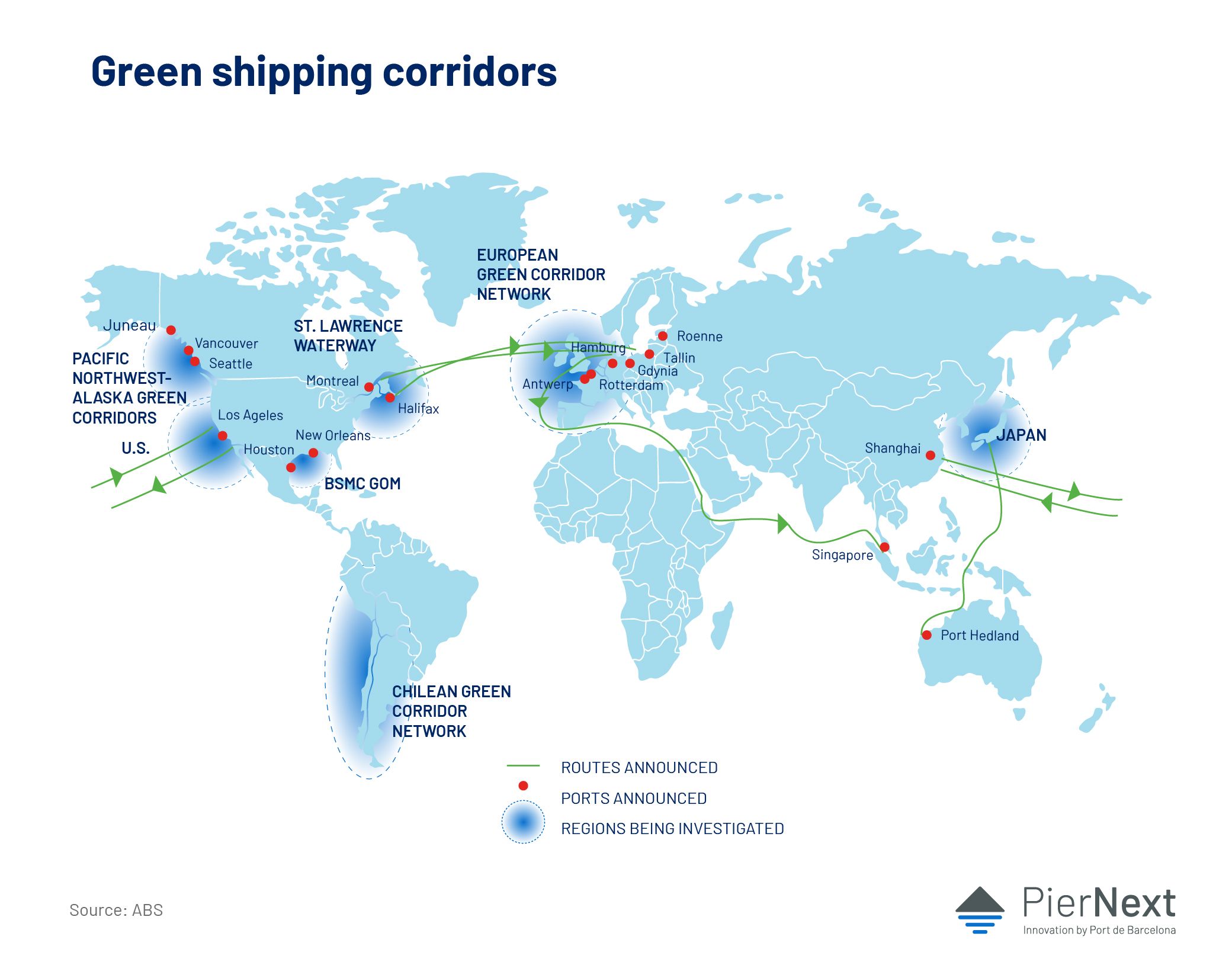  Illustration of the GSC in the world in 2022 by ABS.