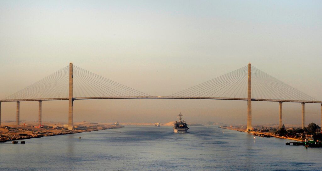 The Egyptian-Japanese Friendship Bridge in El Qantara, Egypt (Kristopher Wilson, U.S. Navy)