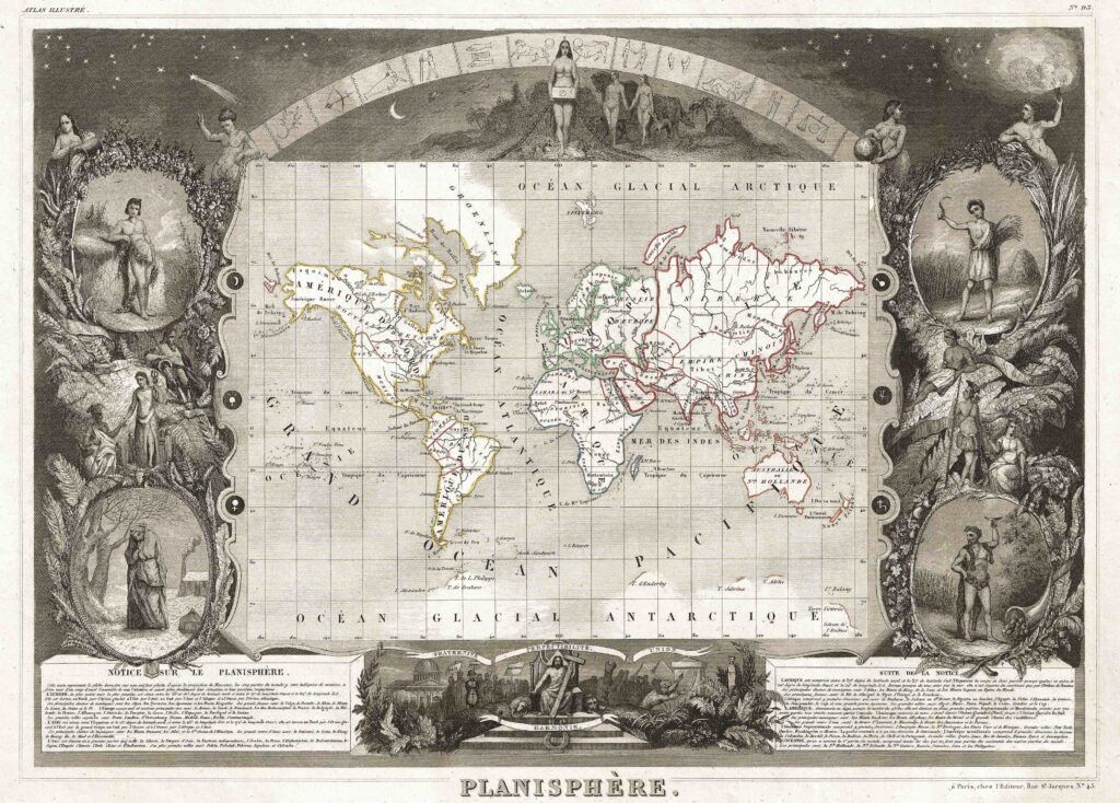 The aggressive policy towards China clashes with China's millenary history of lack of imperialistic ambitions beyond its "natural" area of influence, compared to what Americans, but especially Europeans, have done over the last 500 years (French map of 1847) (FP).