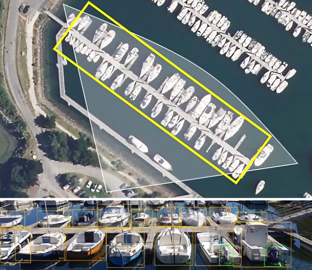 The Opti'Park AI solution from the French company Opti'Sea makes it possible to manage a marina's free spaces in real time (Opti'Sea).