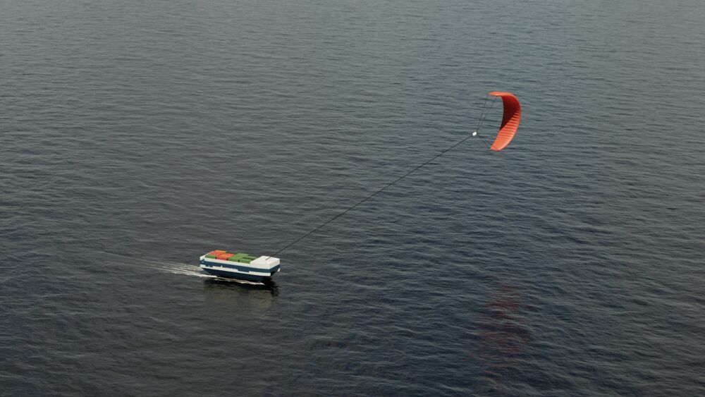 La empresa CargoKite desarrolla micro cargueros autónomos que se impulsan mediante velas que imitan las del kitesurf (CargoKite).