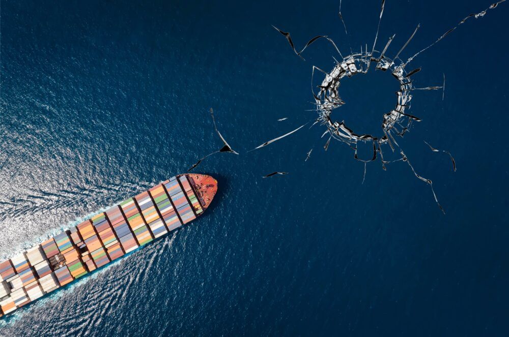 In 2023, global seaborne trade grew by 2.4%, but its recovery remains fragile, as key passage points such as the Suez and Panama canals and the Red Sea, are increasingly vulnerable to geopolitical tensions, conflict and climate change (FP / PierNext).