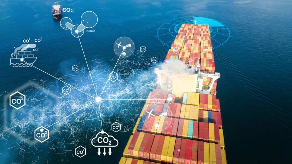 Through stricter regulations on fossil fuels and the promotion of more sustainable alternatives, the maritime industry is moving towards reducing greenhouse gas emissions, with the goal of achieving climate neutrality by 2050 (iStock).