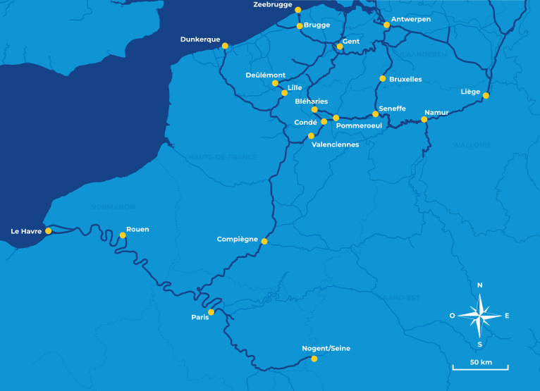 The Scheldt-Scheldt river basin connection project is a key project for the European Union and will create a new multimodal transport offer on inland waterways (Seine-Scheldt).