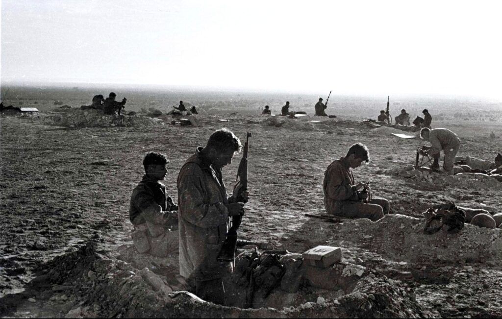 Israeli troops in the Sinai, 1956. The Egyptian government of Nasser nationalized the Suez Canal and Britain, allied with France and Israel, tried to regain control of it by force (CC).