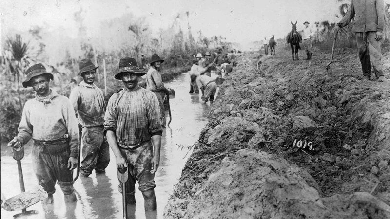 Als treballadors europeus que van participar a la construcció del canal de Panamà se'ls pagava bé, a 0,20 dòlars l'hora, i es van guanyar la reputació de ser durs i constants. Dormien en barracons menys abarrotats i gaudien de menjadors especials respecte als treballadors centreamericans (CC).